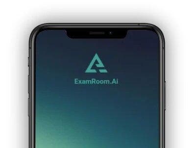 Mobile phone image with examroom logo